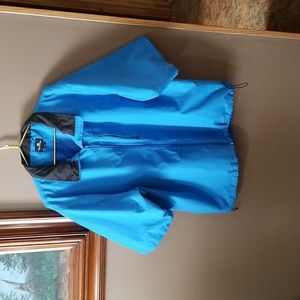 The Weather Company Golf- Short Sleeve Water Proof Jacket Blue XL